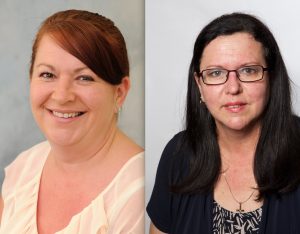 Split image of Belong Admiral nurses, Caroline Clifton and Bridget Lawler 