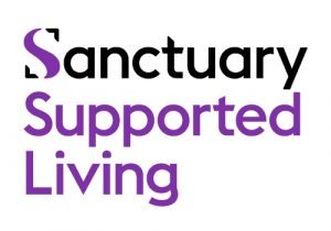 Black and Purple Sanctuary Supported Living logo